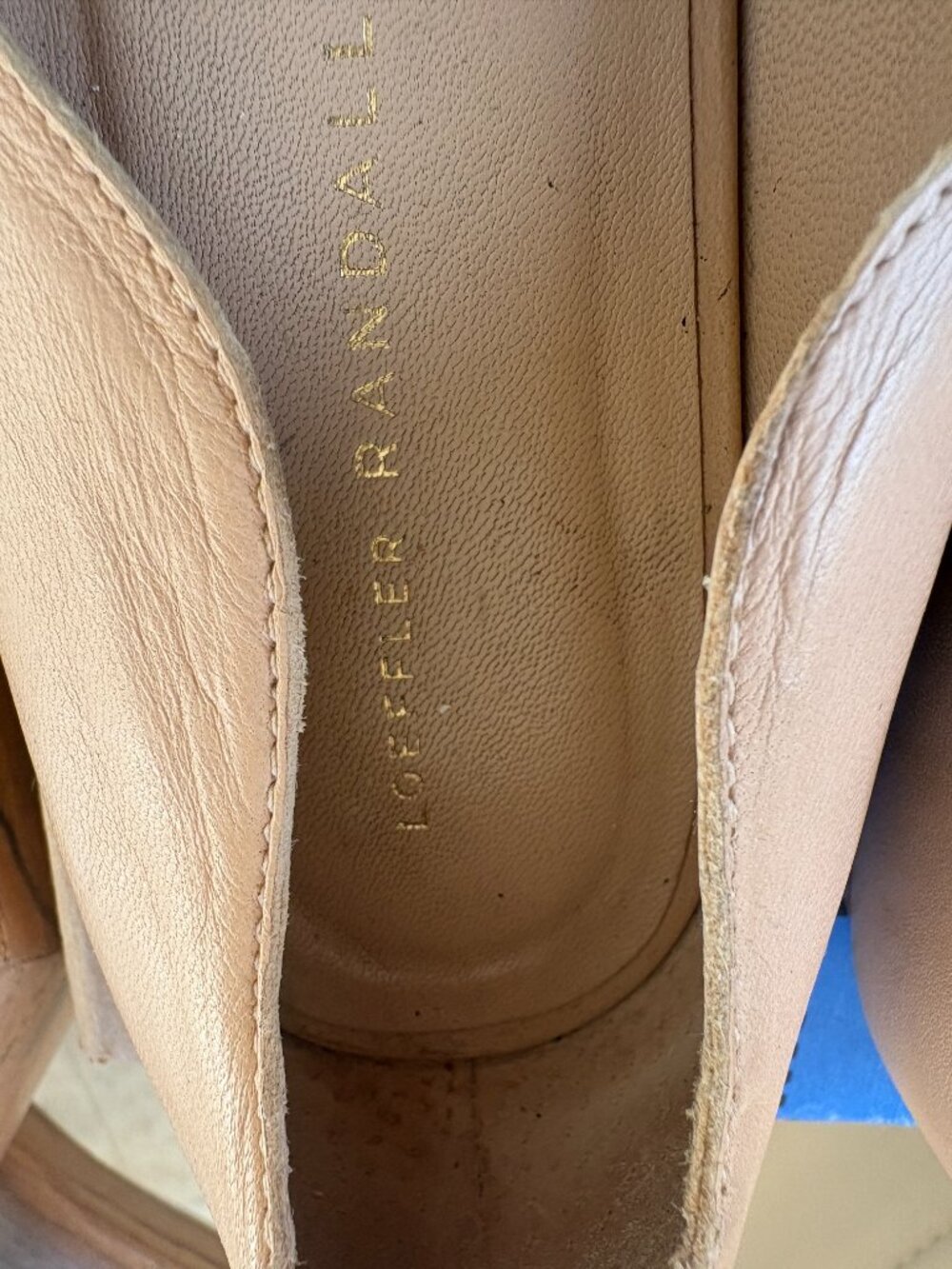 Loeffler Randall Nude Beige Leather Pointed Toe Ballet Flats Size 10 - Picture 11 of 13